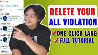 Paano i delete lahat ng videos at phutos sa facebook para mawala ang violation gamit ang cellphone