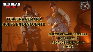 SEMANA 3 ROLES EN DESCUENTONUEVA RECOMPENSA SEMANAL, REGALOS Y MAS EN RED DEAD ONLINE