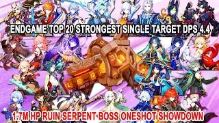 EndGame Top 20 Strongest Single Target DPS 4.4 - 1.7M HP Ruin Serpent Boss Oneshot Showdown