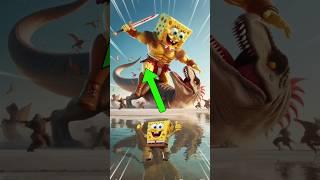 team spongebob vs dinosaurs #spongebob #dinosaur #zombiesurvival