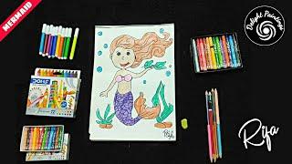 How to Draw Mermaid Easily | Delight Paintings