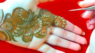 Super simple Mehndi design ll Arabic Mehndi for beginners ll unique Arabic bel pattern mehndi design