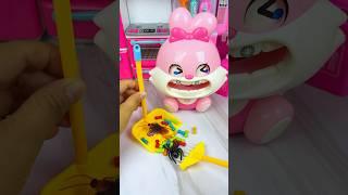 Satisfying with Unboxing & Review Miniature Cute Pink Rabbit Cleaning Set Toys, ASMR Videos