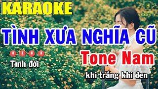 Karaoke Tình Xưa Nghĩa Cũ Tone Nam Nhạc Sống | Trọng Hiếu
