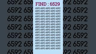 Trace out the position of 6529 in 5 seconds #iq #iqtest #shorts #trending