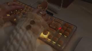 1 Hour Keyboard Cozy ASMR with the cute bread keycaps on the Yunzii X71 Mechanical Keyboard