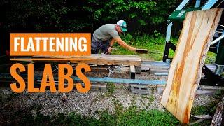 How to Flatten Live Edge Slabs with a Sawmill