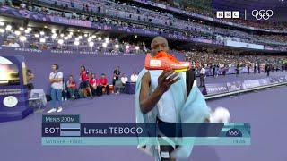 LETSILE TEBOGO 200M OLYMPIC CHAMPION PARIS 2024