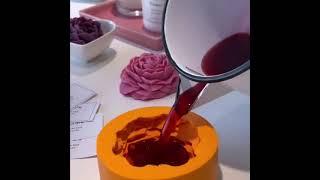 How To Make Pink Rose Flower Candles | DIY Make Wax Roses Candle | Make Candle in just 3 easy steps