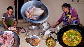 bhumi sarmila cook local chicken curry & rice for themselves || Bhumi Kitchen ||