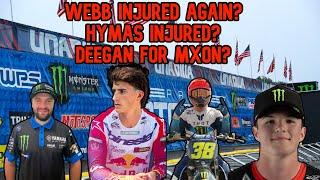 Hymas Injured? Shimoda Arm Injury, Webb Arm Injury, Cochran too? Unadilla MX Recap, GNARLY!!!!