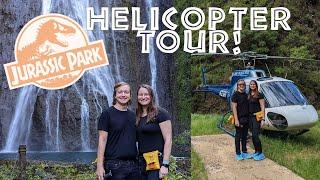 KAUAI HELICOPTER TOUR & JURASSIC PARK WATERFALL LANDING | Manawaiopuna Falls | Jurassic Falls Hawaii