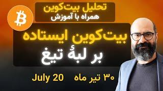 تحلیل بیت‌کوین امروز: بیت‌کوین ایستاده بر لبۀ تیغ