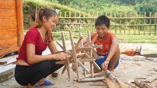 How to make primitive weaving tools /sewing clothes for an orphan boy / Thị Hiền