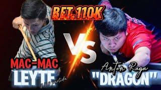 Anton "DRAGON" Raga  MAC-MAC LEYTE 8/10 partida  10 BALL  Race 17  BET.110K