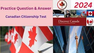 Canadian Citizenship Test 2024 || Practice Questions and Answers.