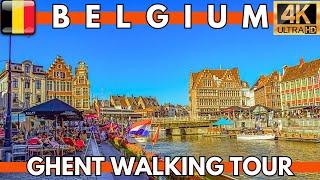 GHENT BELGIUM 2023 WALKING TOUR AROUND CITY CENTER | 4K UHD 60FPS