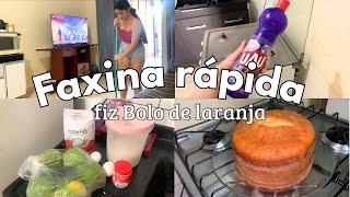 VLOG| faxina rapida  para receber amigos, fiz bolo de laranja 🫧