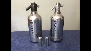 Two Soda King syphons/seltzer bottles - a 1933/5 and 1940's - reconditioned and working!