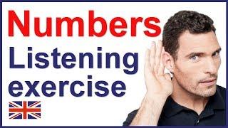 Numbers listening exercise - English test