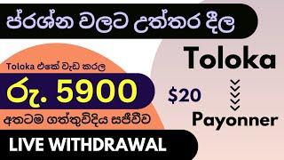 E money job with payment proof | Toloka live withdrawal to payonner | e money sinhala