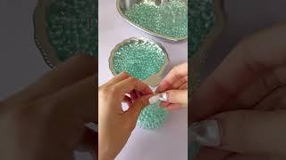 Making Ocean Pearl Crunchy Stress Ball ASMR 🩵 So Crisp & Beautiful | JoliSlime.com