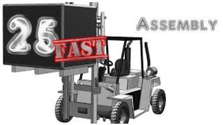 25F- Project 3| Beginner Forklift | SolidWorks  Fast 3D modeling Tutorial: Assembly1