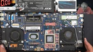 Acer Nitro 5 no power - How a 'brain dead' laptop looks like - How to diagnose this
