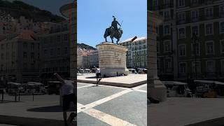 Skateboarder at Rossio square in Lisbon #shorts