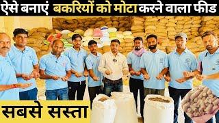 Goat Feed Formula बकरियों के लिए सस्ता फीड बनाना सीखें बकरियों को मोटा करने का तरीका #goat #feed