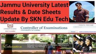 Jammu University Latest Results & Date Sheets Update By SKN Edu Tech