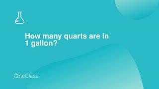 How many quarts are in 1 gallon?