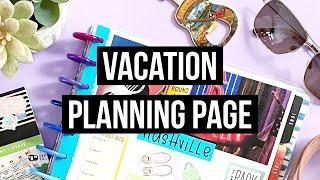 Plan With Me | Nashville Vacation Page | Big Happy Planner | Travel Planner Page