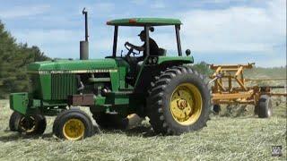 John Deere 4040 with Vermeer TE250 Hay Tedder