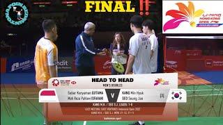 FINAL-Sabar Karyaman Gutama/Moh Reza Pahlevi Isfahani(INA) VS Kang/Seo(KOR) Hongkong Open 2024