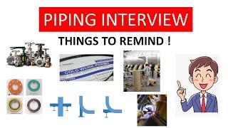 Things to Remind for Piping Interview | Oil&gas Piping