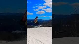 When the sky is the limit ump gets wild ￼ #snowboarding #shorts #fun #tricks #jumps #skiing