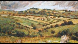 Derbyshire Landscape Painting Demonstration by Hazel Money - Striped Landscape, Priestcliffe