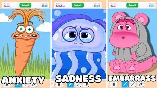 Drawing All Emotions from Inside Out 2 SPEED DRAW!
