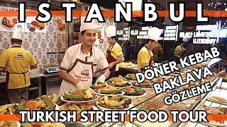 Delicious Turkish Street Food Tour In Istanbul Istiklal Street-4K UHD-DONER KEBAB,TURKISH BAKLAVA