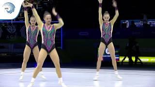 GRIDINA, ILMETOVA & VAKHONINA (RUS) - 2019 Aerobics Junior European bronze me