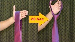 How to tie a tie (in 20 seconds) - The Universal Knot - Magical Way