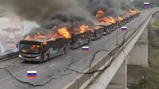 just happened! Putin went bankrupt, 750 Russian buses carrying 850 tons of ammunition were blown up