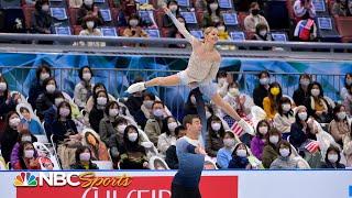 Knierim and Frazier's triumphant free skate nabs silver medal at World Team Trophy | NBC Sports