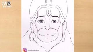 Lord Hanuman face drawing/hanuman jayanti pencildrawing@TaposhiartsAcademy