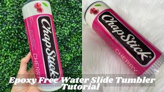 Epoxy Free Waterslide Tumbler Tutorial | How To Apply A Waterslide Decal To A Glitter Tumbler