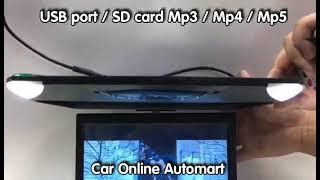 Ultra Thin MP5 Car Monitor Roof Ceiling Mount Flip Down TFT LCD Monitor Player USB SD