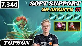 7.34d - Topson Muerta Soft Support Gameplay - Dota 2 Full Match Gameplay