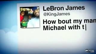 Michael Drysch Sinks Half Court Basket, Lebron James Helps Him Celebrat