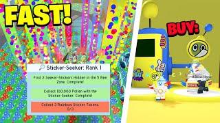 How To Get Rainbow Stickers & Buy Sticker Seeker in Bee Swarm Simulator!